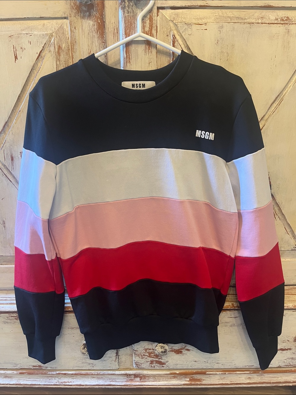MSGM crew striped pullover